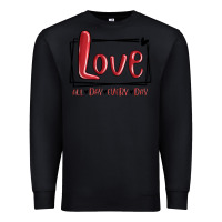 Black love all day every day hearts Premium Sweatshirt - MaliasSmallBusiness