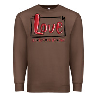 Chestnut love all day every day hearts Premium Sweatshirt - MaliasSmallBusiness