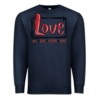 Navy love all day every day hearts Premium Sweatshirt - MaliasSmallBusiness