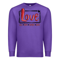 Purple love all day every day hearts Premium Sweatshirt - MaliasSmallBusiness