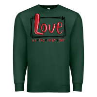 Sports Green love all day every day hearts Premium Sweatshirt - MaliasSmallBusiness