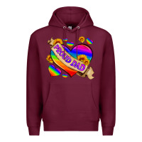 Burgundy lgbtq proud dad Premium Hoodie - HRA Design Shop
