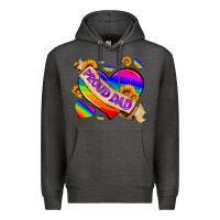 Charcoal Heather lgbtq proud dad Premium Hoodie - HRA Design Shop
