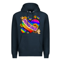 Navy lgbtq proud dad Premium Hoodie - HRA Design Shop
