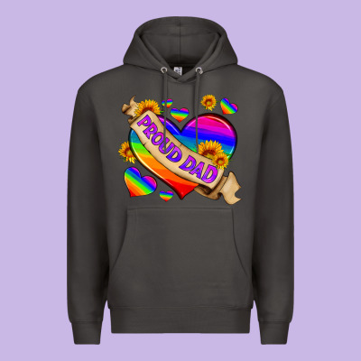 Lgbtq Proud Dad Premium Hoodie Designed By Hra Design Shop