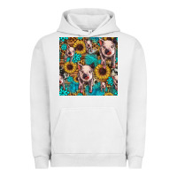Pigment Lunar Rock cute pig with patches seamless pattern Urban Hoodie - HRA Design Shop