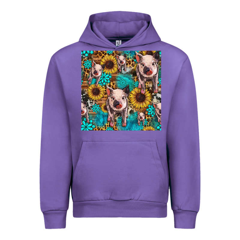 Cute Pig With Patches Seamless Pattern Urban Hoodie by HRA Design Shop | Teevron