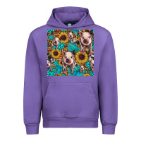 Tulip cute pig with patches seamless pattern Urban Hoodie - HRA Design Shop