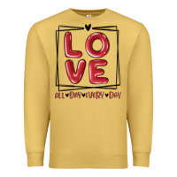 Antique Gold love all day every day Premium Sweatshirt - MaliasSmallBusiness