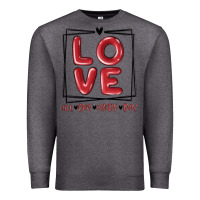 Charcoal Heather love all day every day Premium Sweatshirt - MaliasSmallBusiness