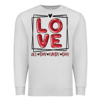 Dove Grey love all day every day Premium Sweatshirt - MaliasSmallBusiness