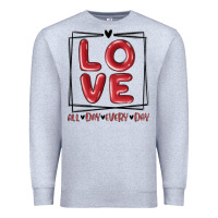 Heather Grey love all day every day Premium Sweatshirt - MaliasSmallBusiness
