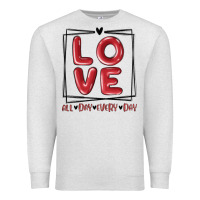 Oatmeal Heather love all day every day Premium Sweatshirt - MaliasSmallBusiness