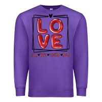Purple love all day every day Premium Sweatshirt - MaliasSmallBusiness