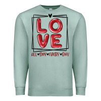 Seafoam love all day every day Premium Sweatshirt - MaliasSmallBusiness
