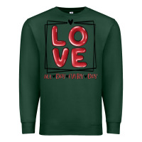 Sports Green love all day every day Premium Sweatshirt - MaliasSmallBusiness