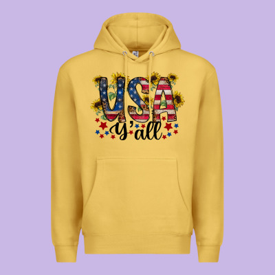 Usa Yall Premium Hoodie Designed By Racoondesign