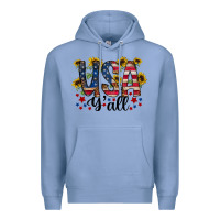 Colony Blue usa yall Premium Hoodie - RacoonDesign