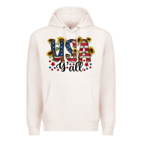 Pale Pink usa yall Premium Hoodie - RacoonDesign