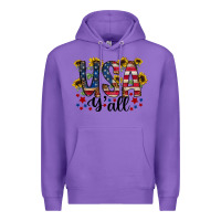 Purple usa yall Premium Hoodie - RacoonDesign