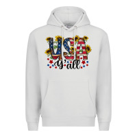 Dove Grey usa yall Premium Hoodie - RacoonDesign