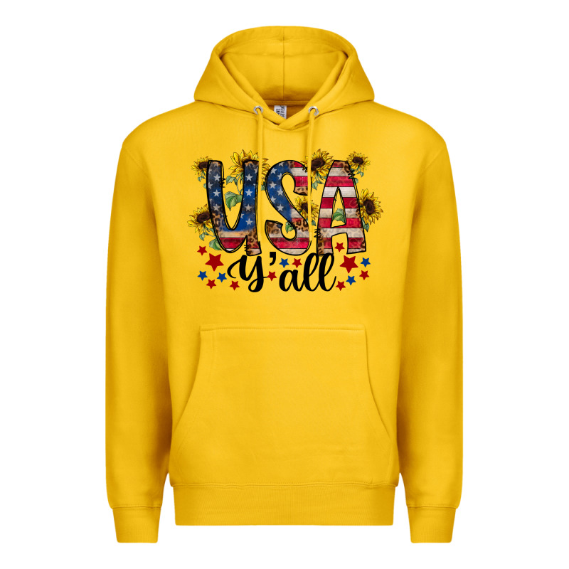 Usa Yall Premium Hoodie by RacoonDesign | Teevron
