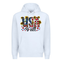 White usa yall Premium Hoodie - RacoonDesign