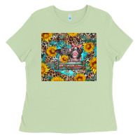 Matcha baby pigs with leopard cowhide and sunflowers Ladies Tee - Artiststas