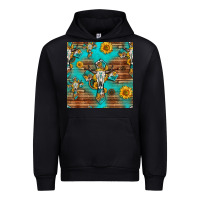 Black bull skull cross seamless pattern Urban Hoodie - HRA Design Shop