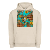 Pigment French Oak bull skull cross seamless pattern Urban Hoodie - HRA Design Shop