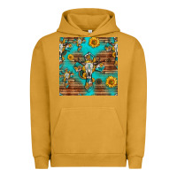 Pigment Peanut Butter bull skull cross seamless pattern Urban Hoodie - HRA Design Shop