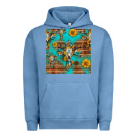 Bull Skull Cross Seamless Pattern Urban Hoodie | Teevron