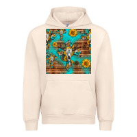 Sandshell bull skull cross seamless pattern Urban Hoodie - HRA Design Shop