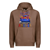 Chestnut western fourth of july america truck Premium Hoodie - FaDigitalArtStudio