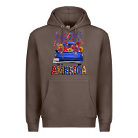Coffee western fourth of july america truck Premium Hoodie - FaDigitalArtStudio