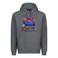 Rock western fourth of july america truck Premium Hoodie - FaDigitalArtStudio