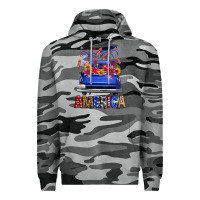 Slate Camo western fourth of july america truck Premium Hoodie - FaDigitalArtStudio