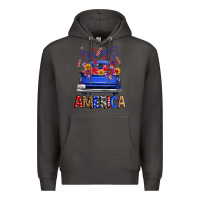 Smoke western fourth of july america truck Premium Hoodie - FaDigitalArtStudio