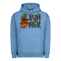Pigment Pebble Blue summer vibes Urban Hoodie - CowhideDigitalArt