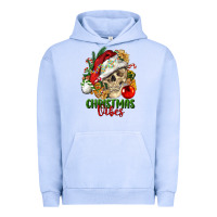 Pigment Grape Ice Christmas Vibes Human Skull Urban Hoodie - FaDigitalArtStudio