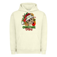 Pigment Pistachio Christmas Vibes Human Skull Urban Hoodie - FaDigitalArtStudio