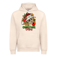 Sandshell Christmas Vibes Human Skull Urban Hoodie - FaDigitalArtStudio