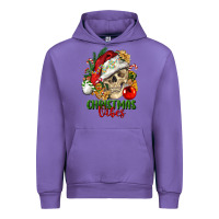 Tulip Christmas Vibes Human Skull Urban Hoodie - FaDigitalArtStudio