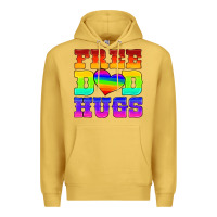 Antique Gold lgbtq free dad hugs Premium Hoodie - HRA Design Shop