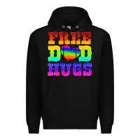 Black lgbtq free dad hugs Premium Hoodie - HRA Design Shop