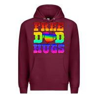Burgundy lgbtq free dad hugs Premium Hoodie - HRA Design Shop