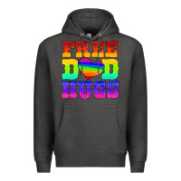 Charcoal Heather lgbtq free dad hugs Premium Hoodie - HRA Design Shop