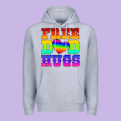Lgbtq Free Dad Hugs Premium Hoodie Designed By Hra Design Shop