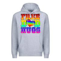 Heather Grey lgbtq free dad hugs Premium Hoodie - HRA Design Shop