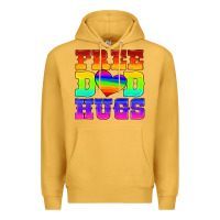 Mustard lgbtq free dad hugs Premium Hoodie - HRA Design Shop